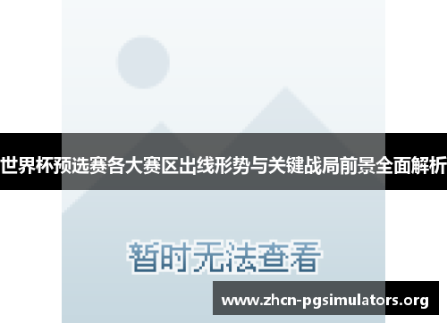 世界杯预选赛各大赛区出线形势与关键战局前景全面解析